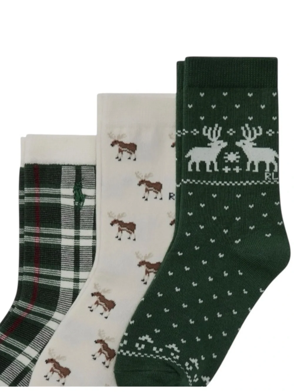 Polo Ralph Lauren Little and Big Boys' Embroidered Socks, 3-Piece Set